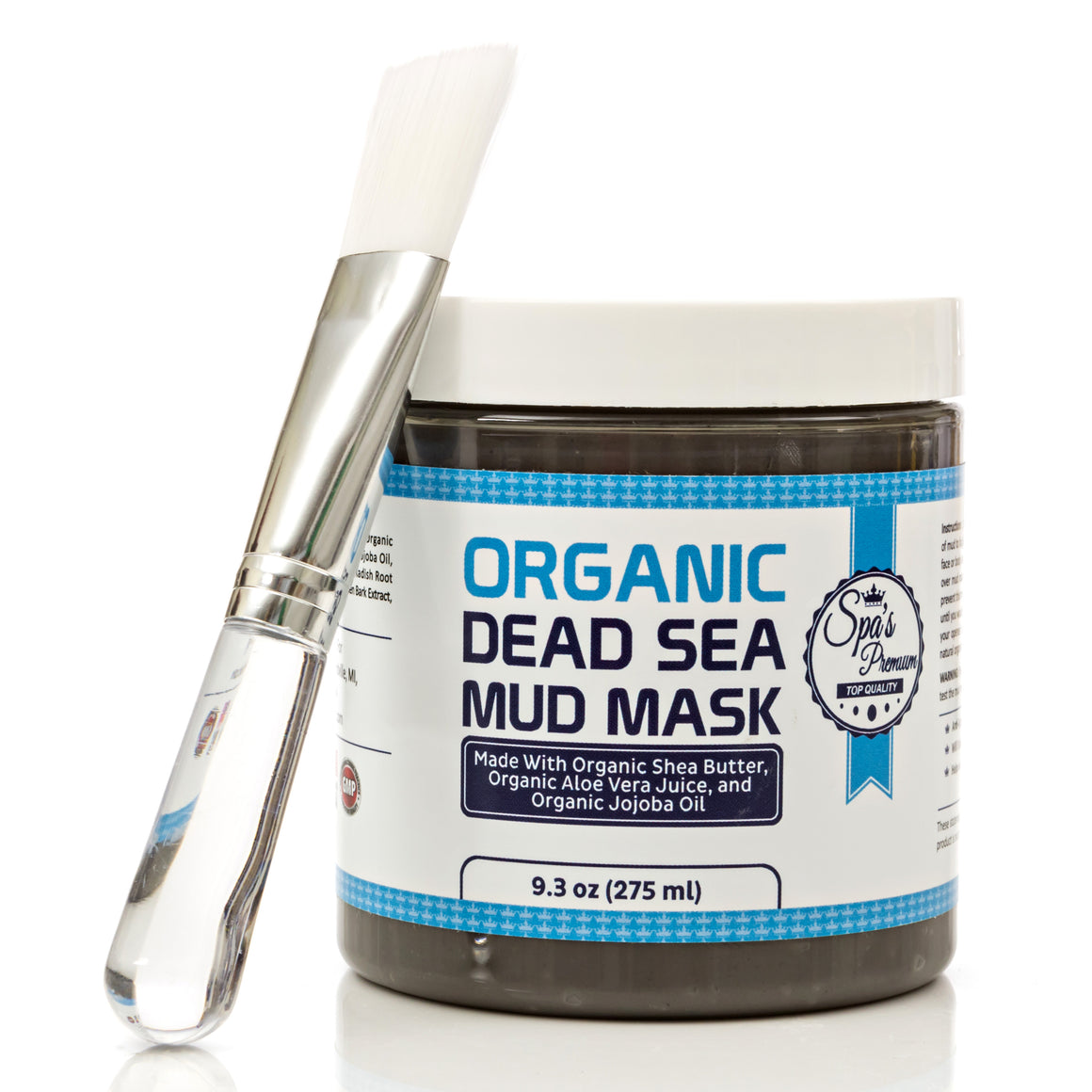 Spa's Premium Organic Dead Sea Mud Mask + Free Face Mask Brush